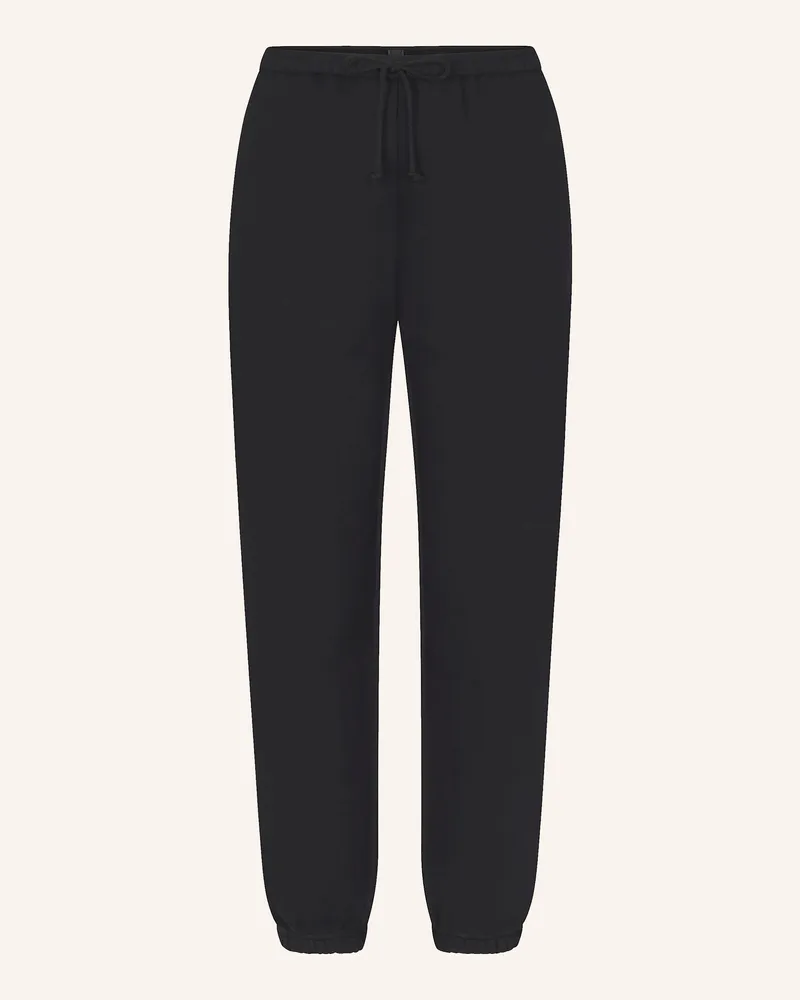 SKIMS Lounge-Sweatpants Cotton-Fleece schwarz Onyx