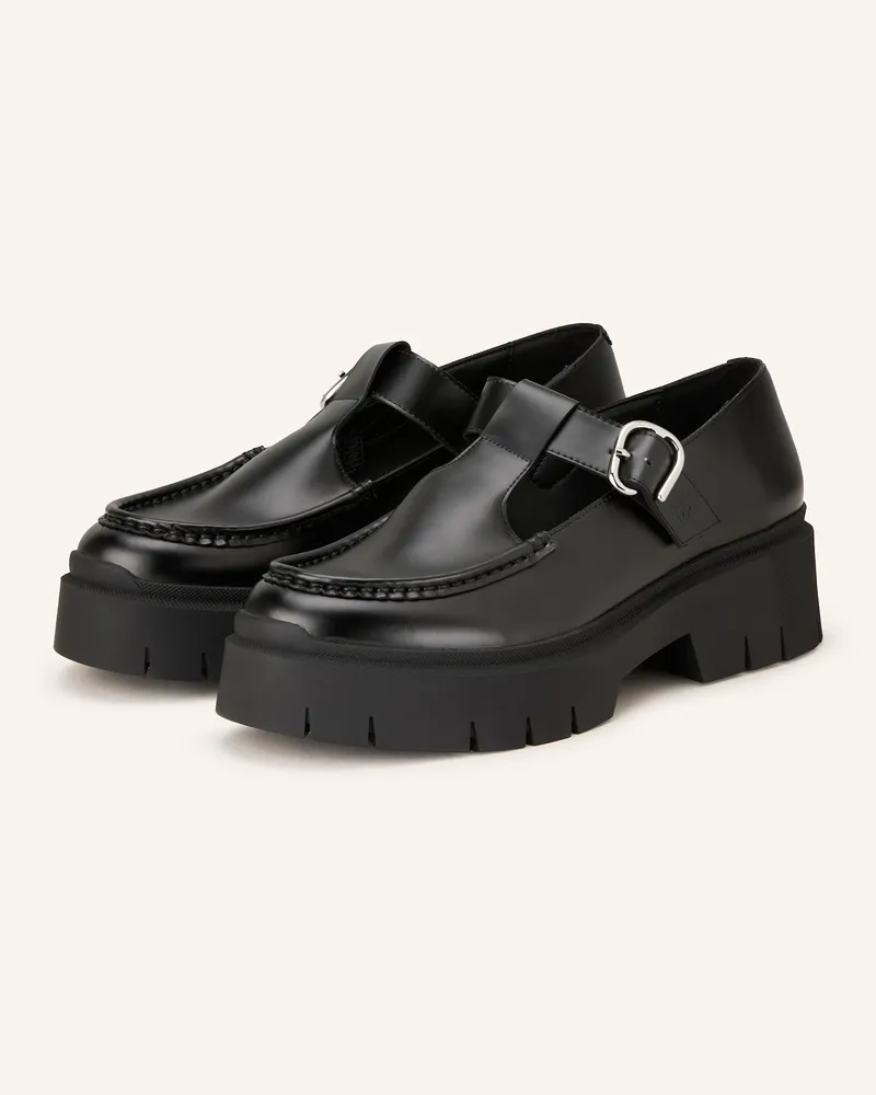 HUGO BOSS Mary-Jane-Loafer Kris schwarz Schwarz