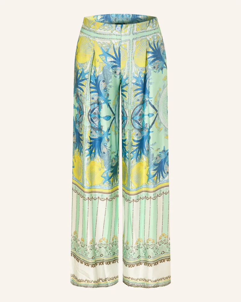 Miss Goodlife Marlenehose Celestiel Aus Satin gruen Mint