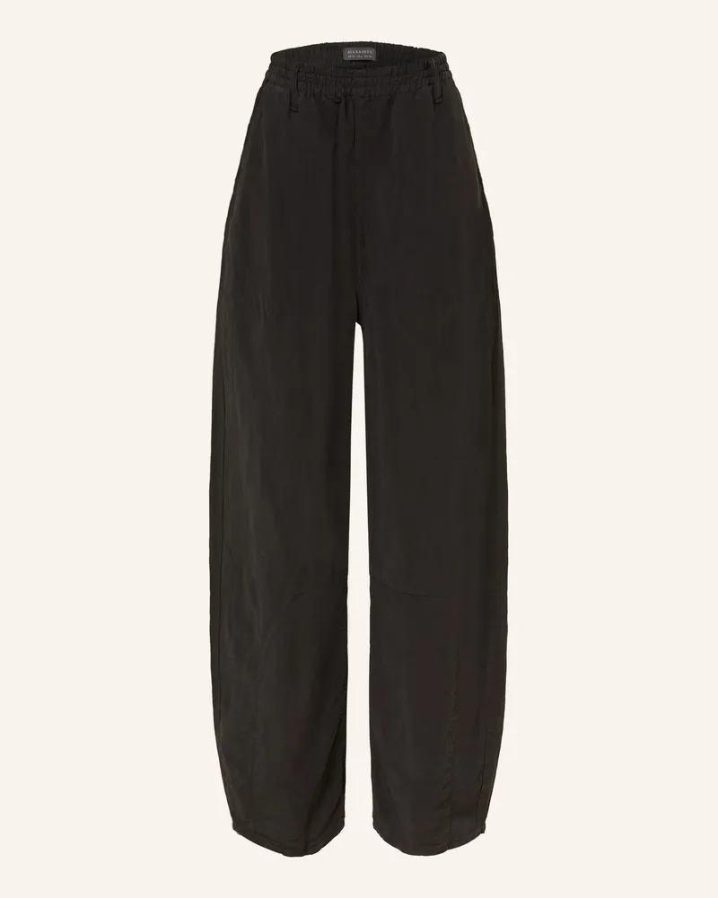 AllSaints Hose Jett Mit Leinen schwarz Schwarz