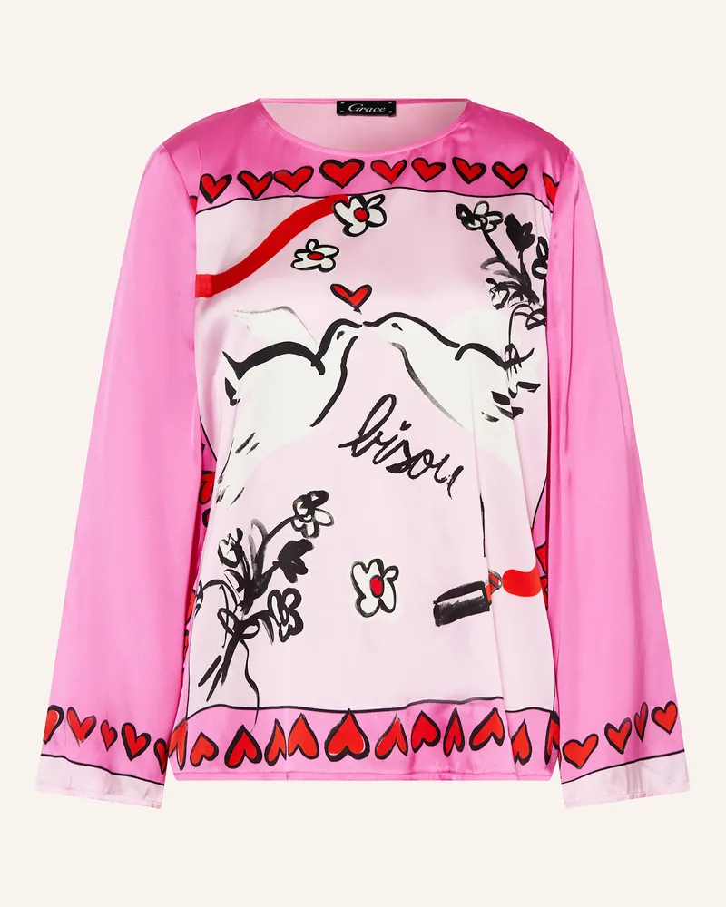 Grace Blusenshirt aus Satin Pink