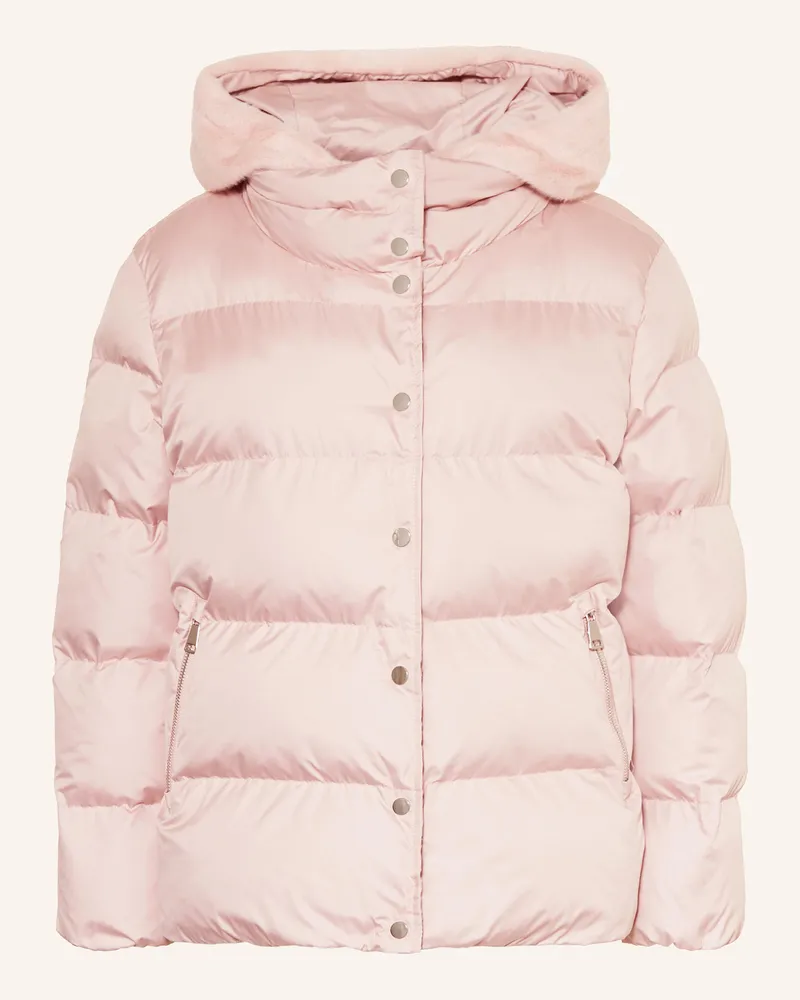 lilienfels Steppjacke mit abnehmbarem Kunstpelz Rosa