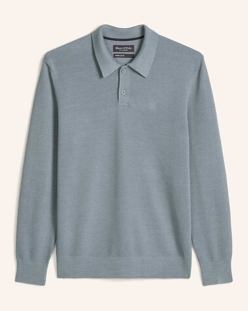 Marc O'Polo Strick-Poloshirt grau Grau