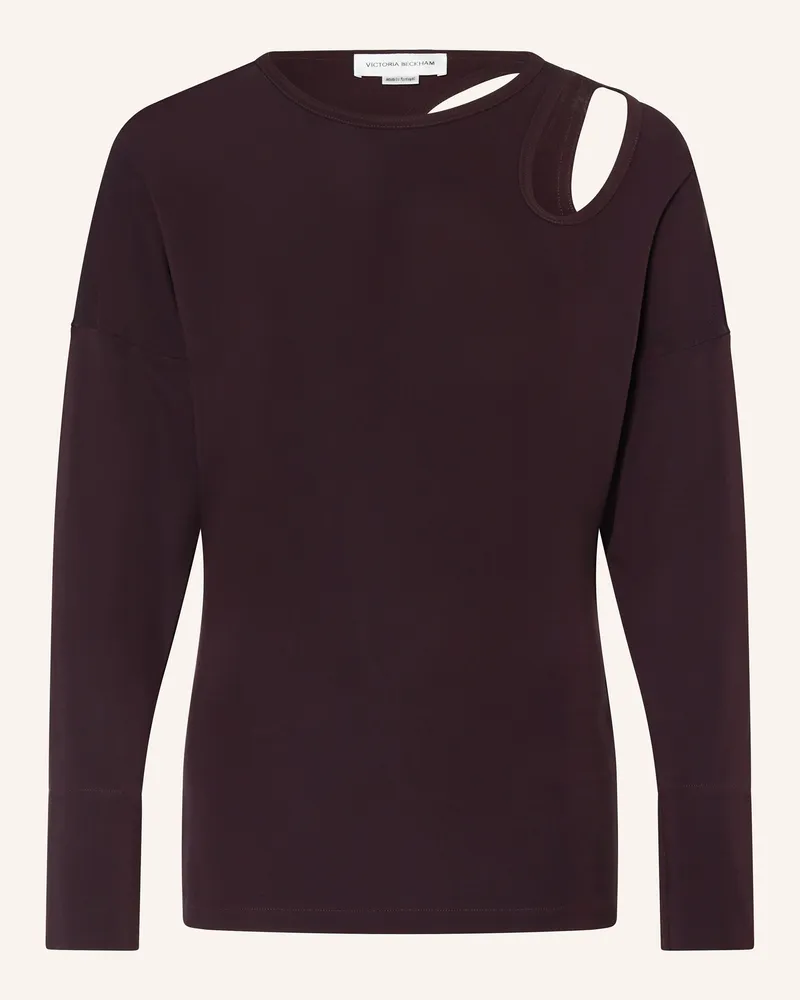 Victoria Beckham Longsleeve mit Cut-outs Dunkellila