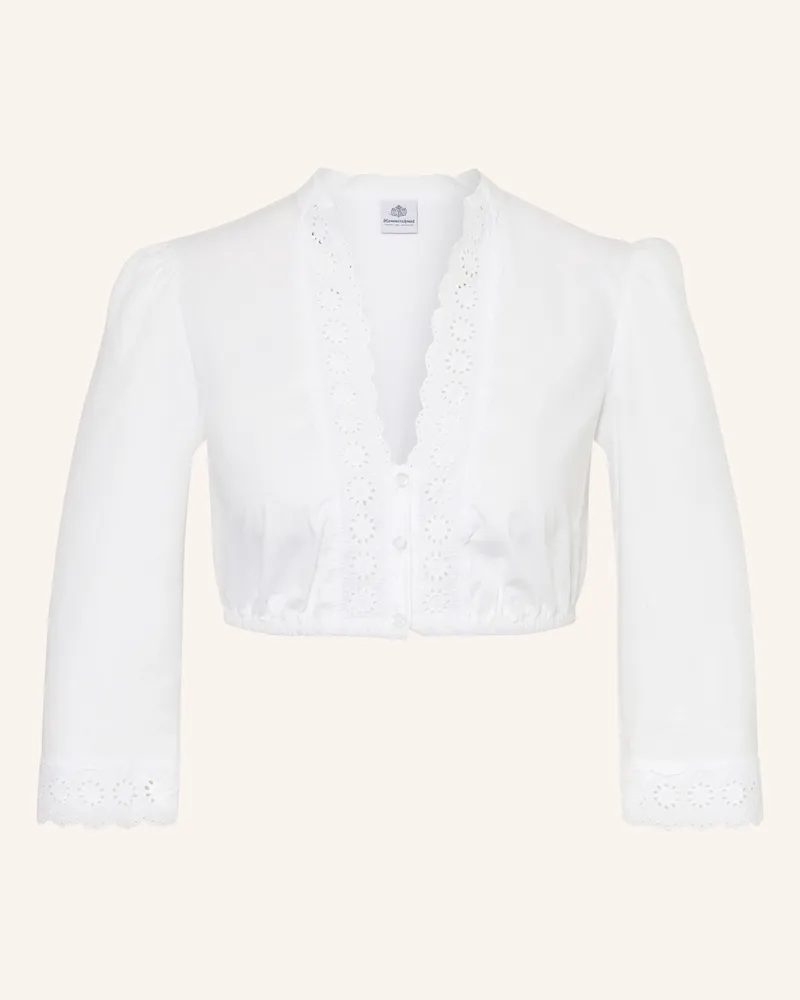 Hammerschmid Dirndlbluse FANNY mit Spitze Weiss