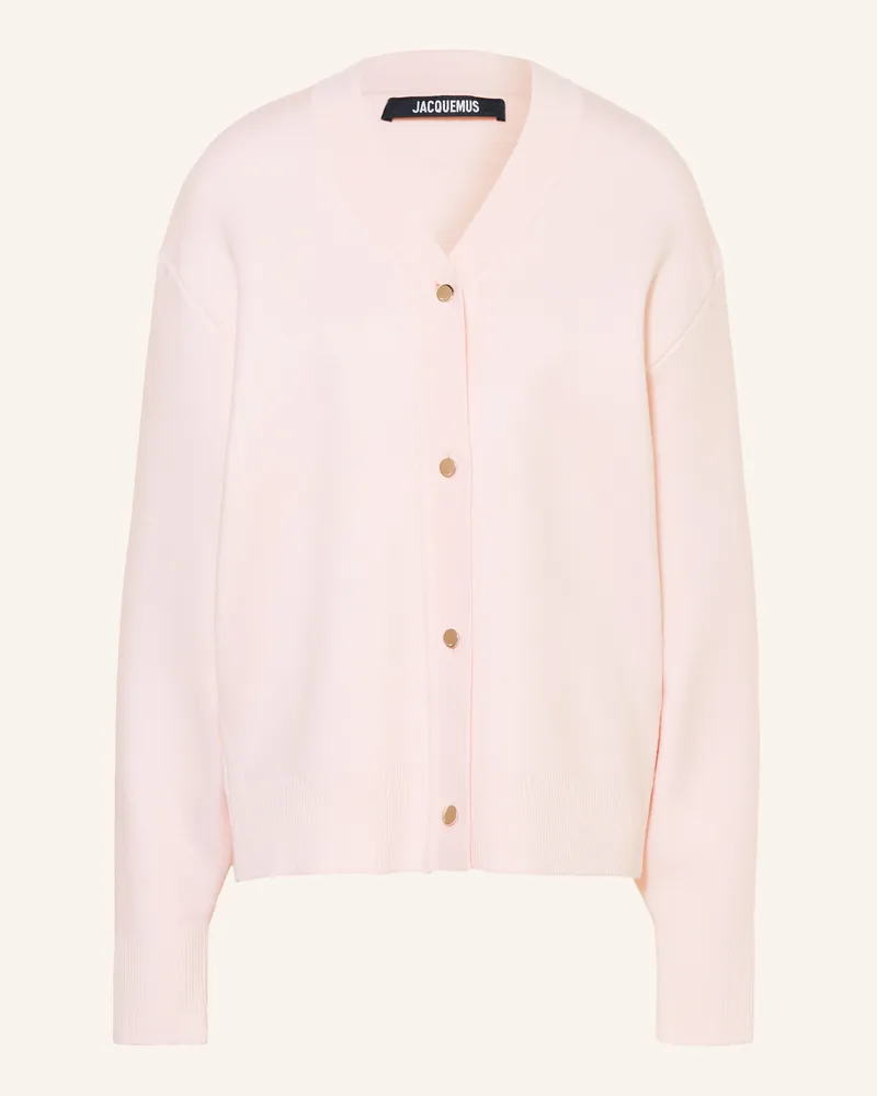 Jacquemus Strickjacke Le Cardigan Doppio Aus Merinowolle rosa Hellrosa