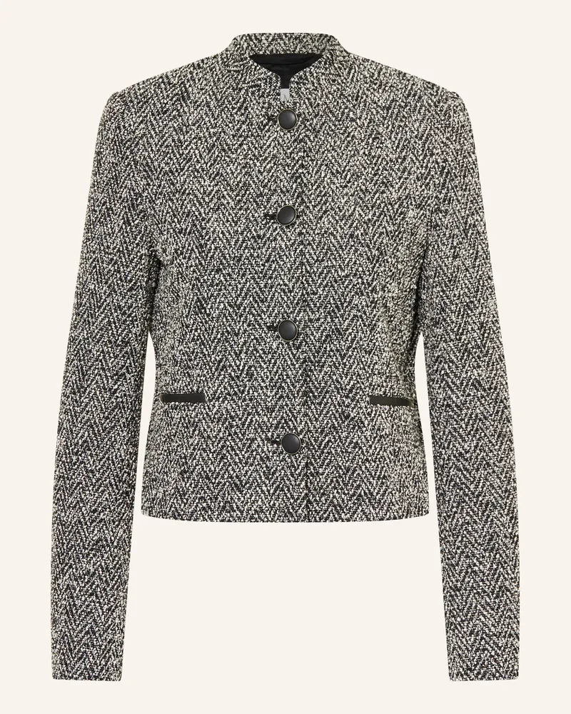 Max Mara Bouclé-Jacke Donald schwarz Schwarz