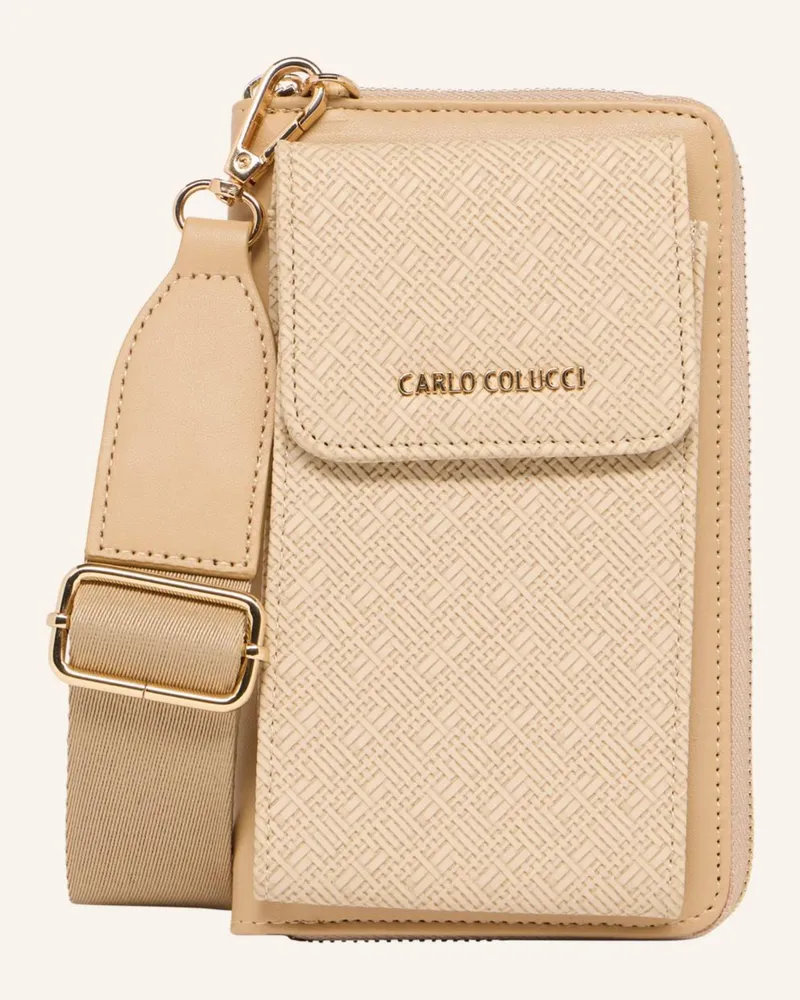 Carlo Colucci Handy Geldbörse Di Gesaro beige Beige