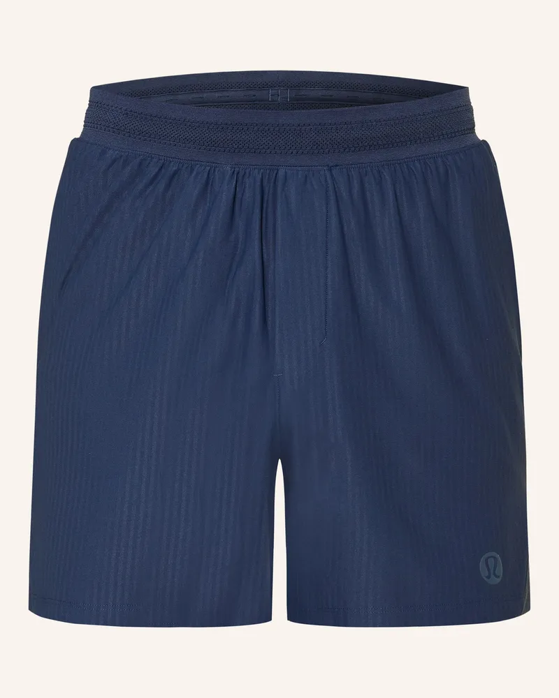 LULULEMON Tennisshorts STRIPED MESH 5IN Dunkelblau