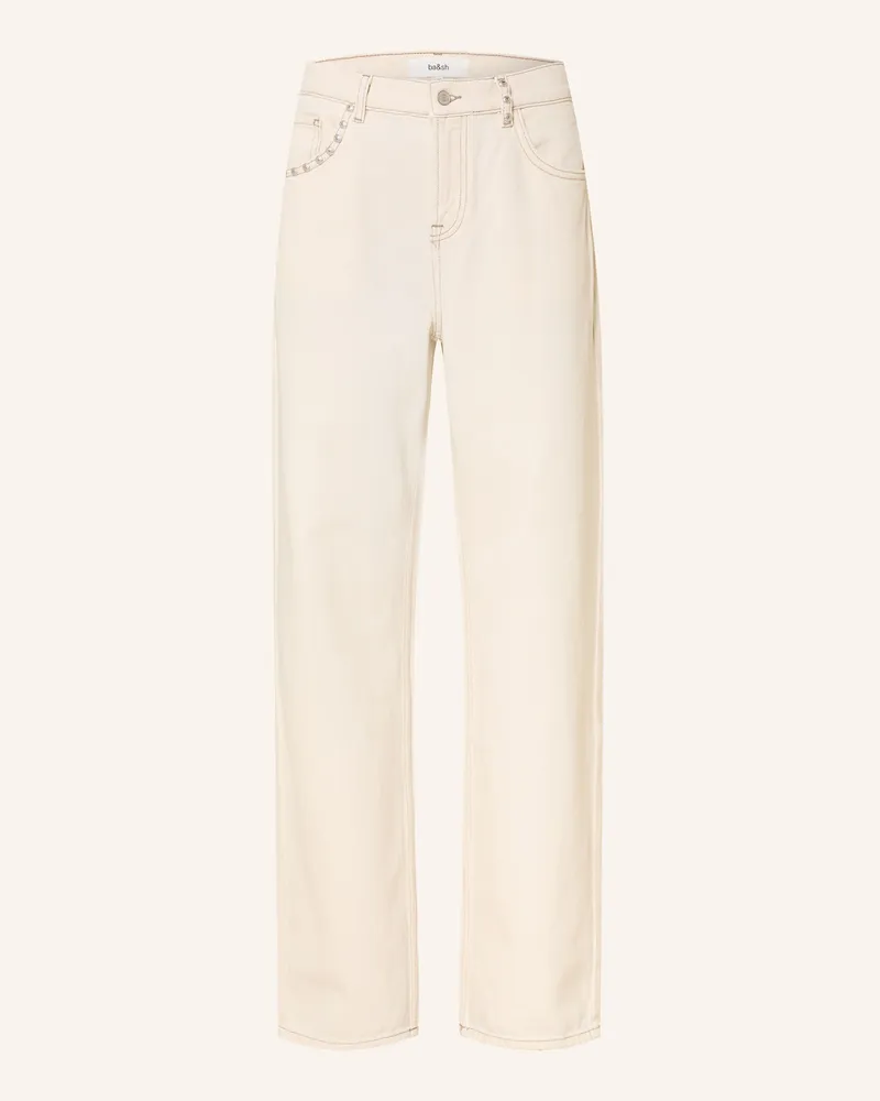 ba&sh Straight Jeans STUNNER mit Nieten Ecru