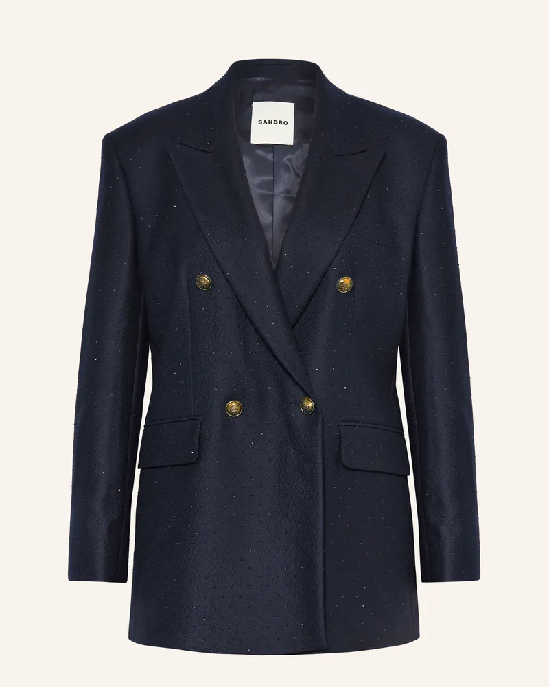 Sandro Longblazer Mit Schmucksteinen blau Dunkelblau