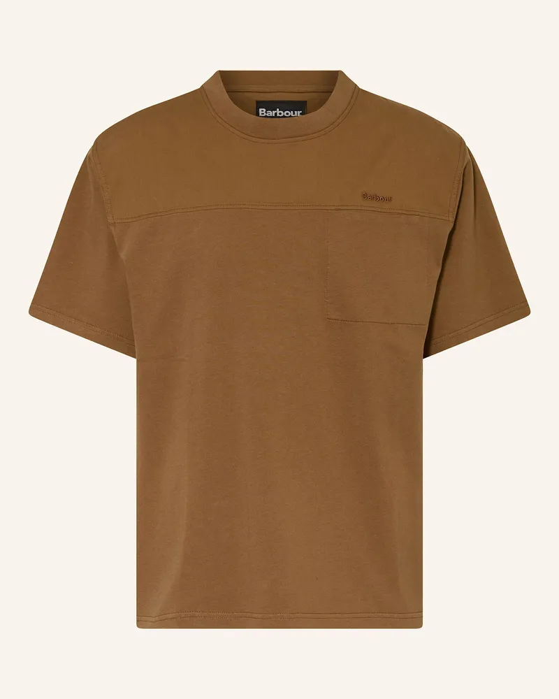 Barbour T-Shirt HUNTON Braun