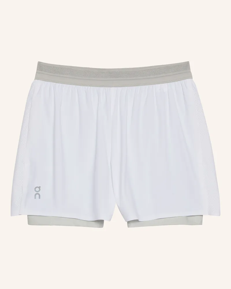 ON 2-In-1-Laufshorts Performance weiss Weiss
