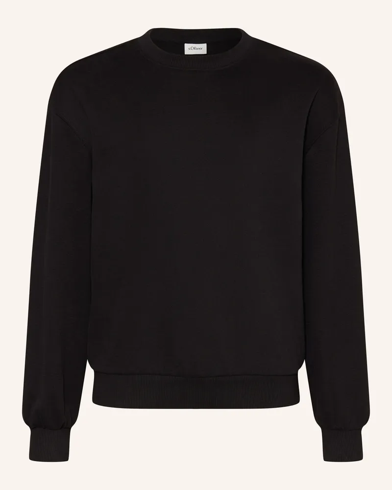 S.Oliver Sweatshirt Mit Schmucksteinen schwarz Schwarz