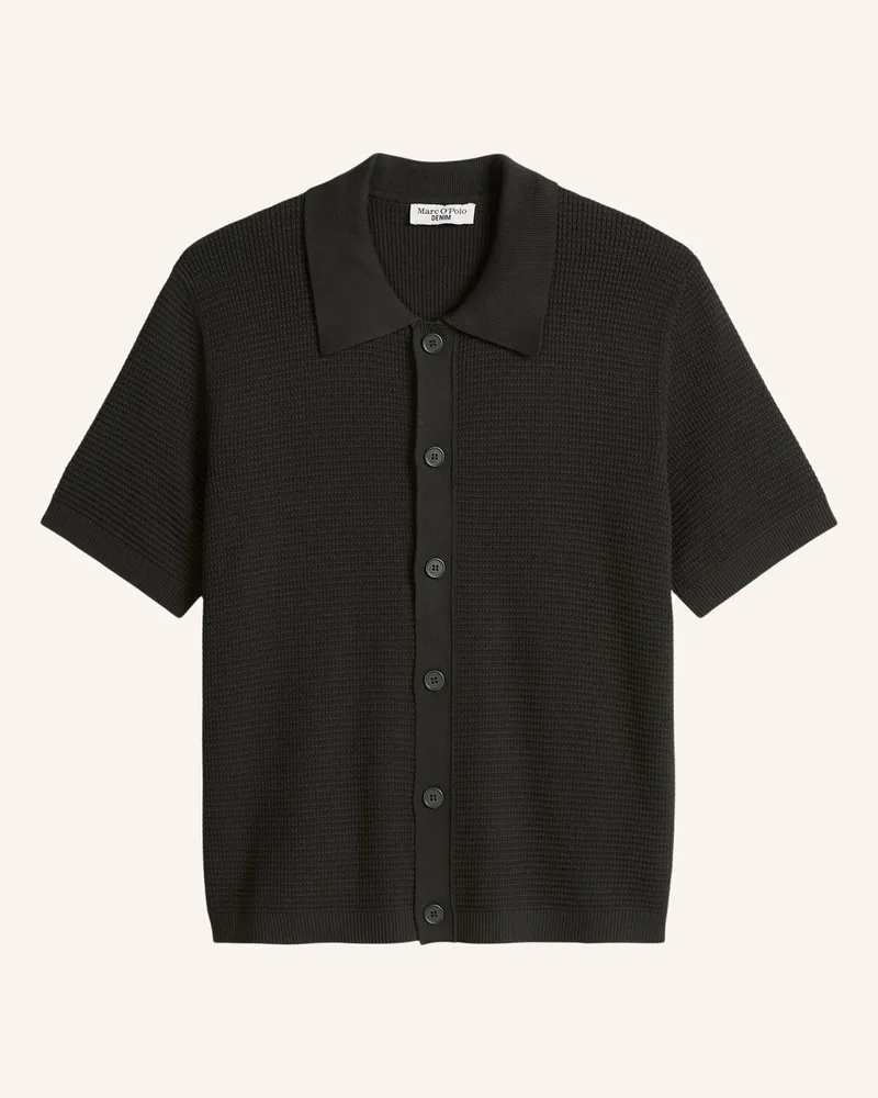Marc O'Polo Strick Poloshirt grau Dunkelgrau