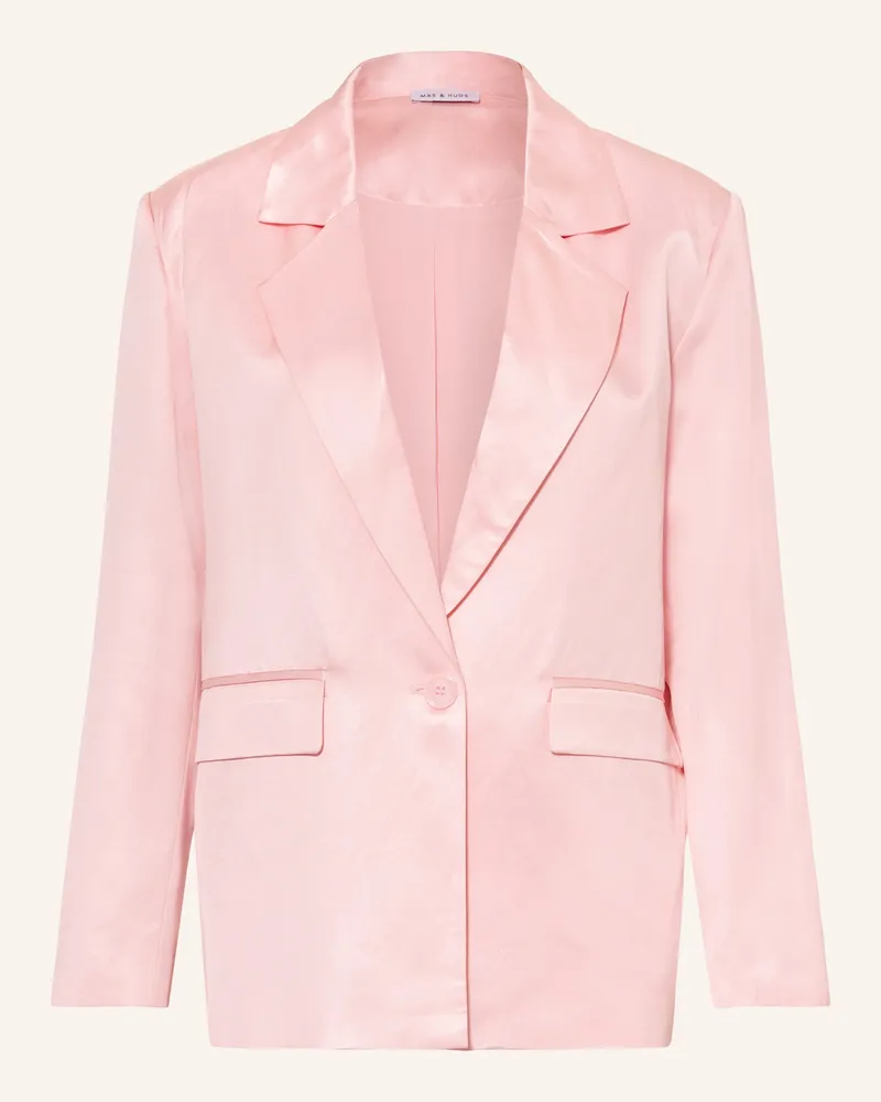 Mrs & HUGS Satinblazer rosa Hellrosa
