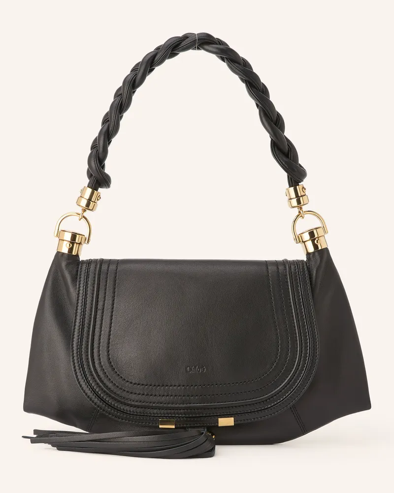 Chloé Handtasche Marcie Foulard schwarz 001