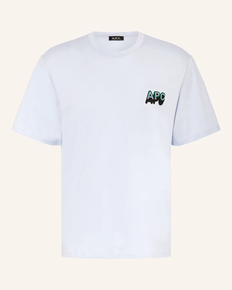 A.P.C. T-Shirt blau Hellblau