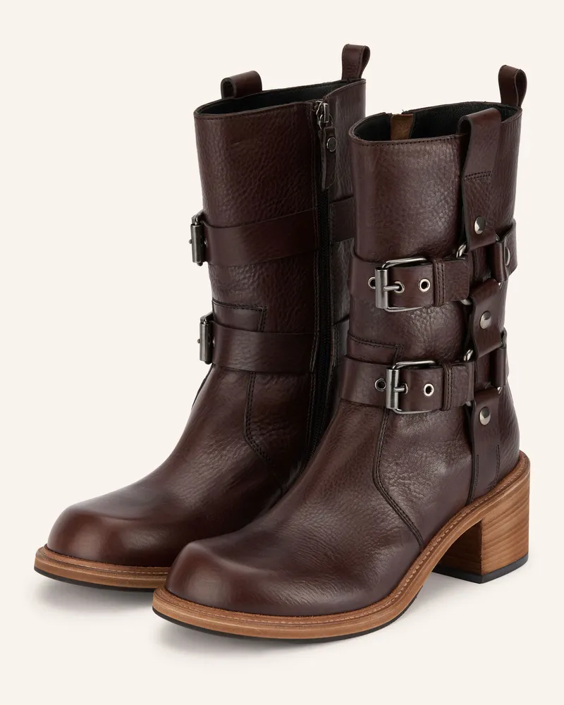 Attilio Giusti Leombruni Biker Boots Zoe braun Dunkelbraun