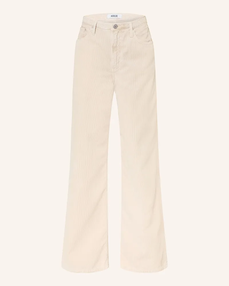 AGOLDE Cordhose KEIRA Creme
