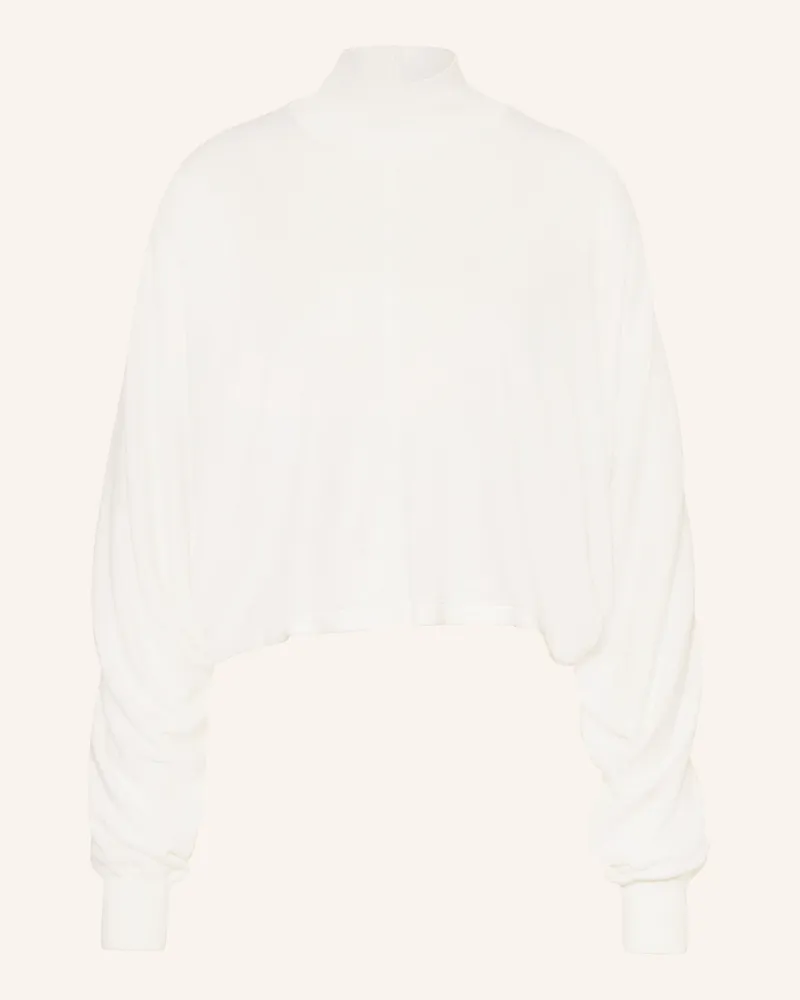 Alaïa Pullover Aus Leinen weiss Weiss