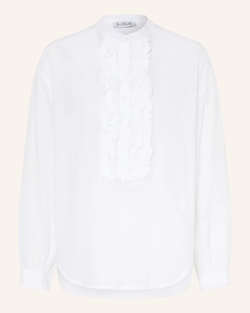 SoSUE Blusenshirt Bruna Mit Rüschen weiss Weiss