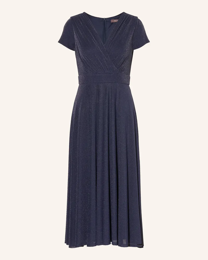 Vera Mont Jerseykleid In Wickeloptik Mit Glitzergarn blau Dunkelblau