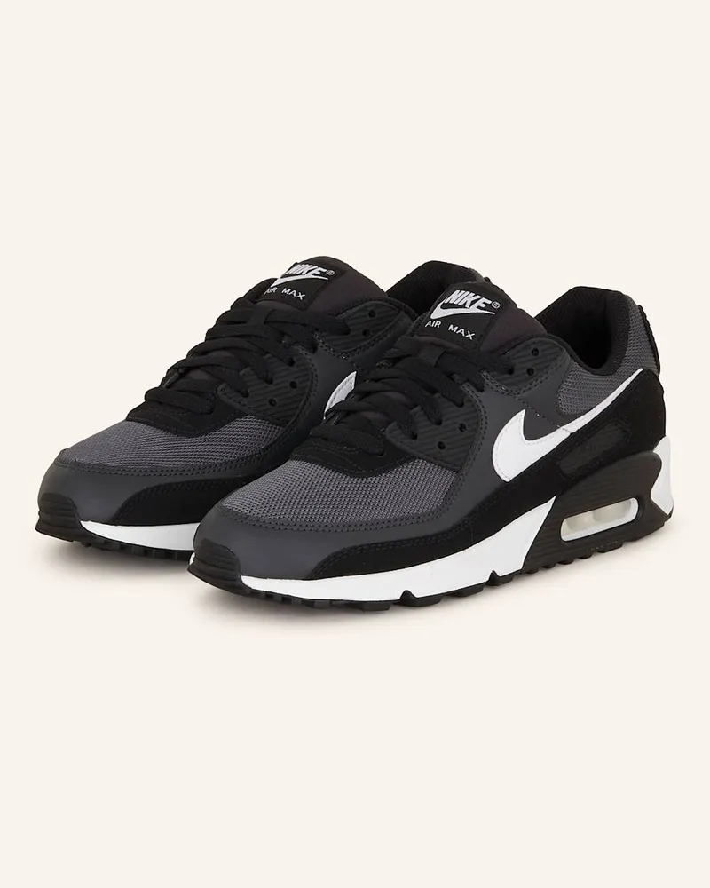 Nike Sneaker Air Max 90 Schwarz/ Grau/ Weiss Grau