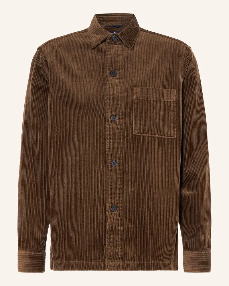 Strokesman's Cordhemd Regular Fit Braun