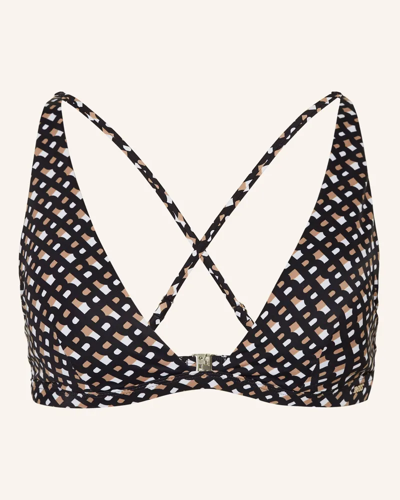 HUGO BOSS Triangel-Bikini-Top BB MONOGRAM Schwarz