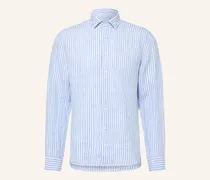 Leinenhemd Shaped Fit blau