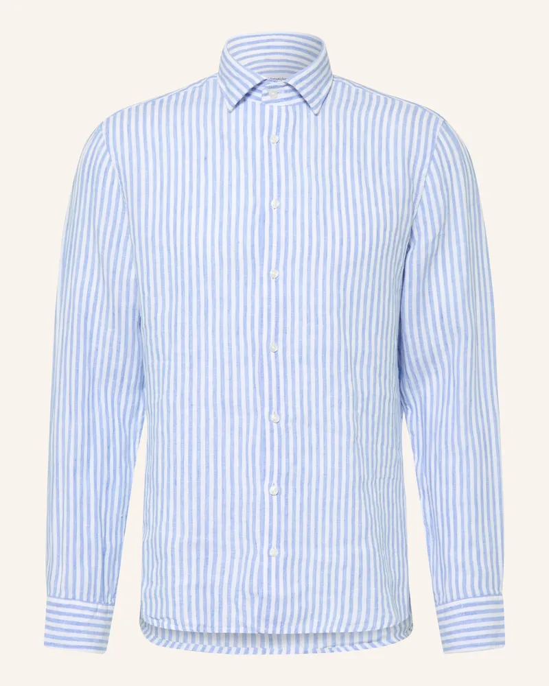 Seidensticker Leinenhemd Shaped Fit blau Blau