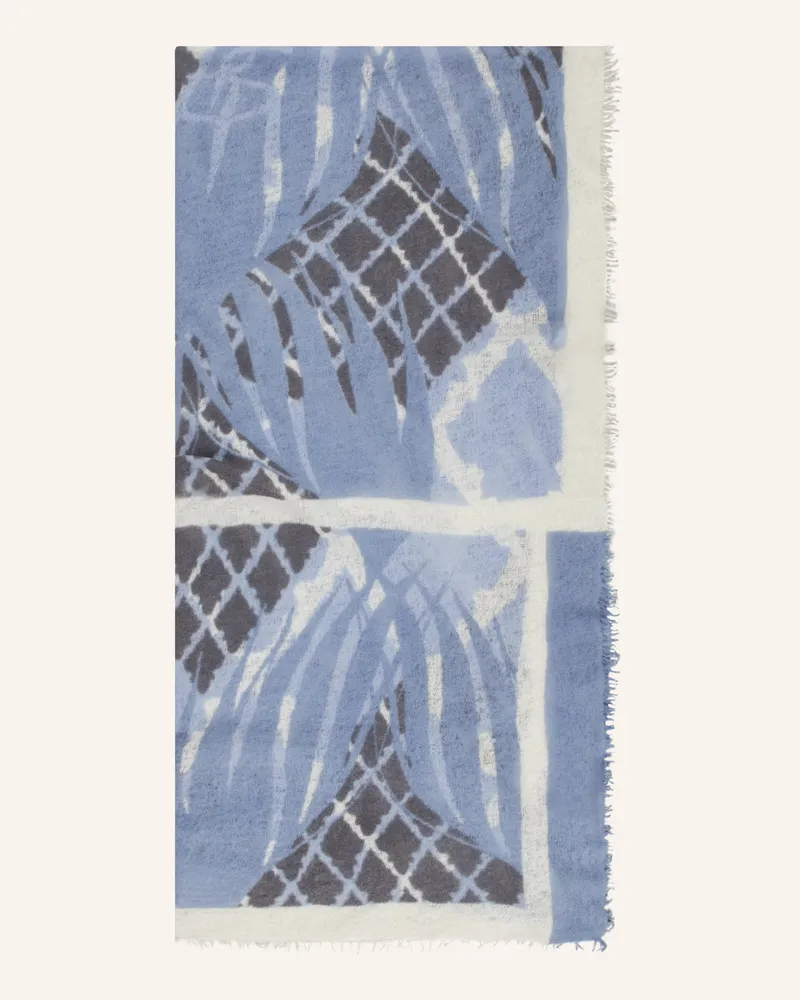 Puschoen Cashmere-Schal FEUERVOGEL Blau