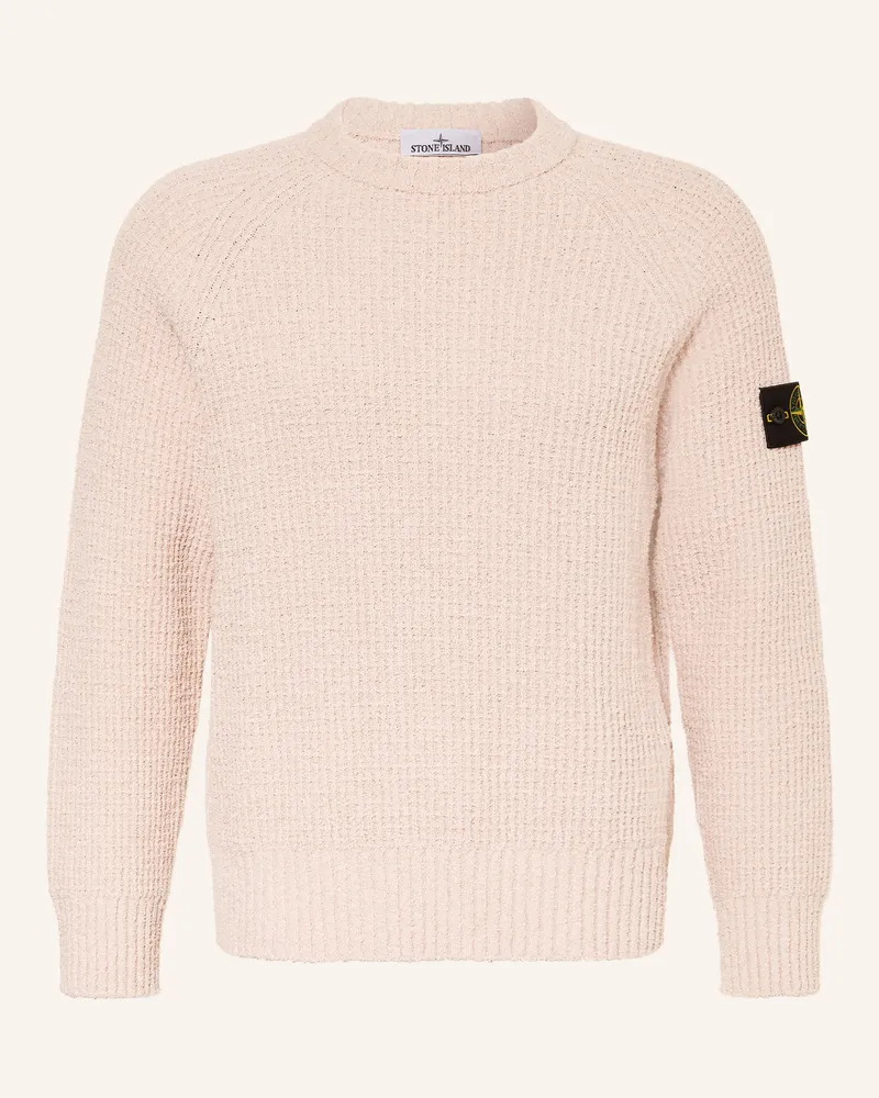 Stone Island Bouclé-Pullover rosa Rosé