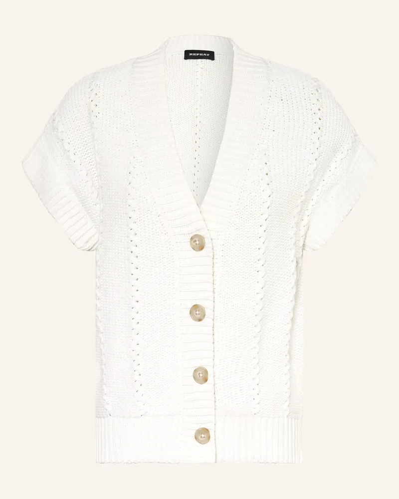 Repeat Strickweste weiss Weiss