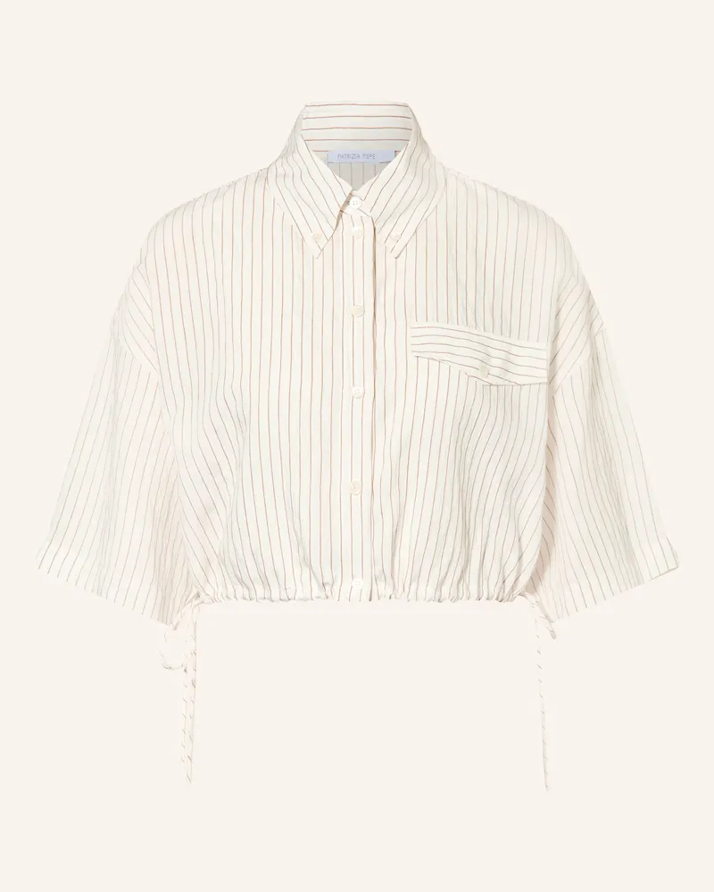 Patrizia Pepe Cropped-Hemdbluse weiss Weiss