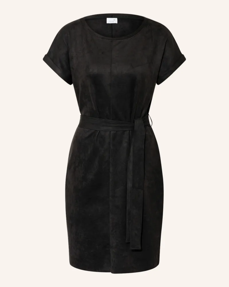 Juvia Kleid CORA in Lederoptik Schwarz