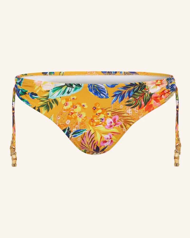 watercult Basic-Bikini-Hose SUNSET FLORALS Dunkelgelb