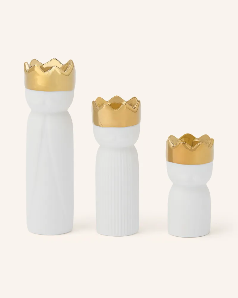 räder 3er-Set Kerzenhalter Mini Königslichter weiss Weiss