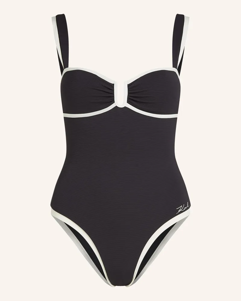 Karl Lagerfeld Badeanzug Schwarz
