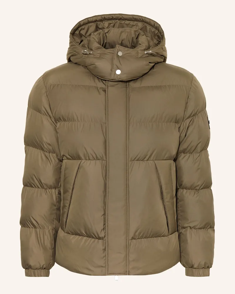HUGO BOSS Steppjacke CORBINIAN mit abnehmbarer Kapuze Dunkelbraun