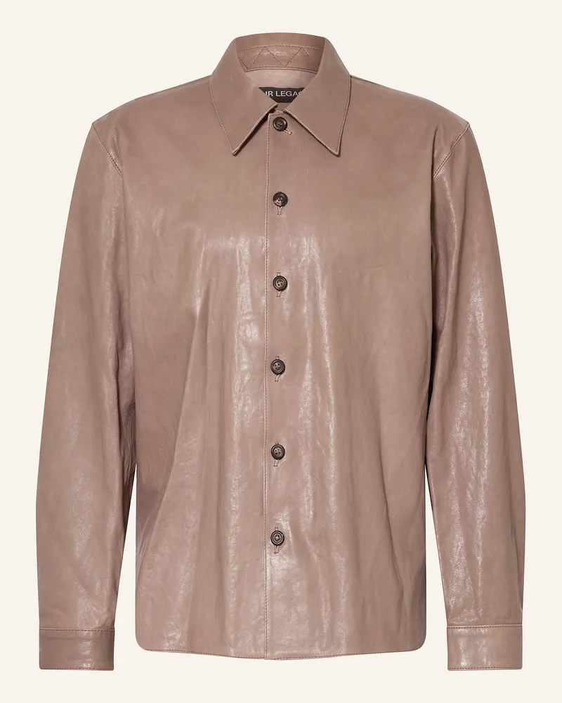 Our Legacy Leder-Overjacket Taupe