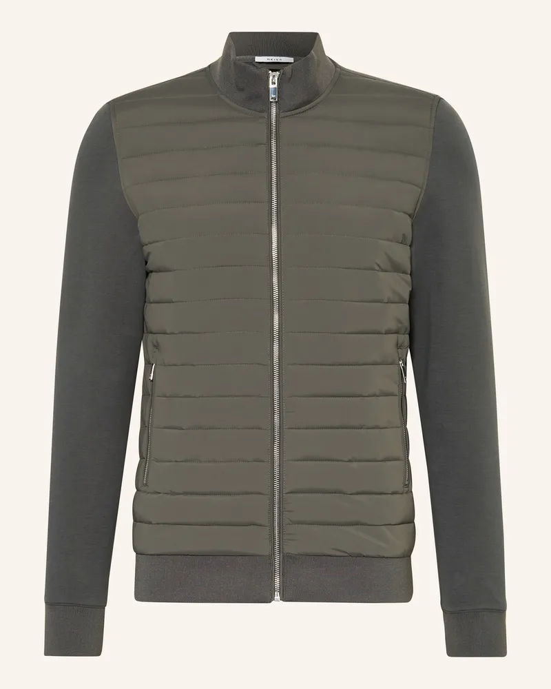 Reiss Steppjacke Freddie Im Materialmix gruen Oliv