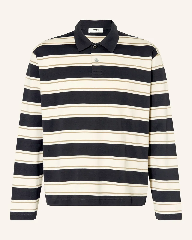 COS Jersey-Poloshirt blau Dunkelblau