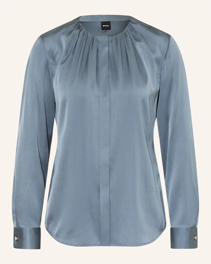 HUGO BOSS Seidenbluse BANORAH Blau
