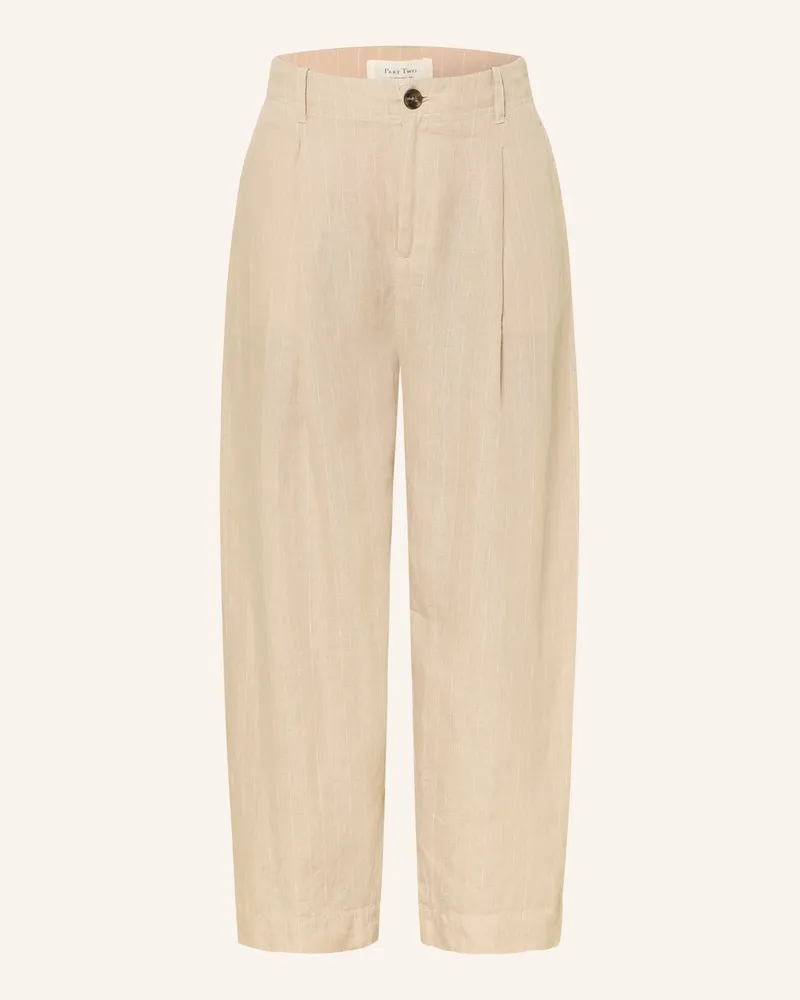 Part Two 7/8-Hose Nettaspw Aus Leinen beige Beige