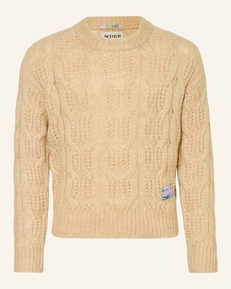 Scotch&Soda Pullover weiss Camel