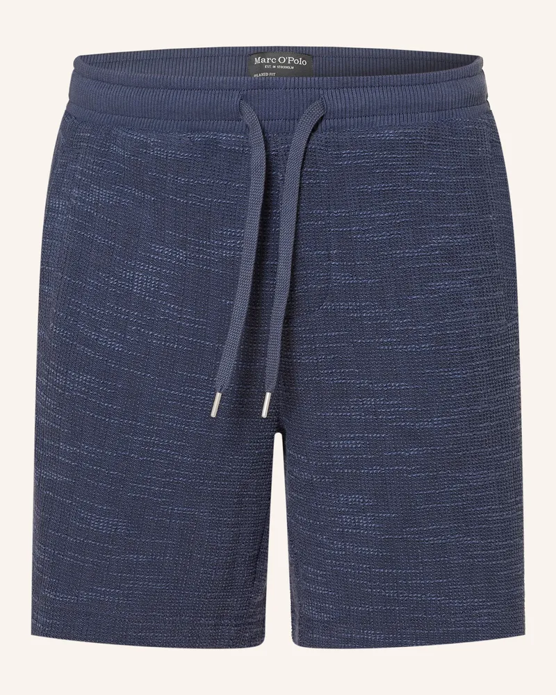 Marc O'Polo Bouclé-Shorts Relaxed Fit Dunkelblau