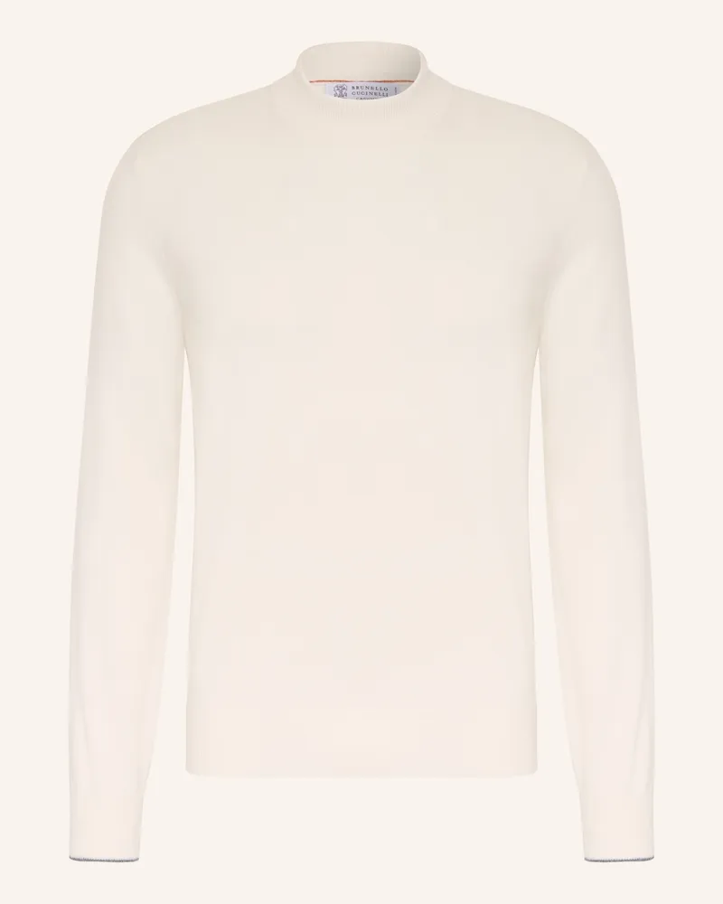Brunello Cucinelli Cashmere-Pullover weiss Beige