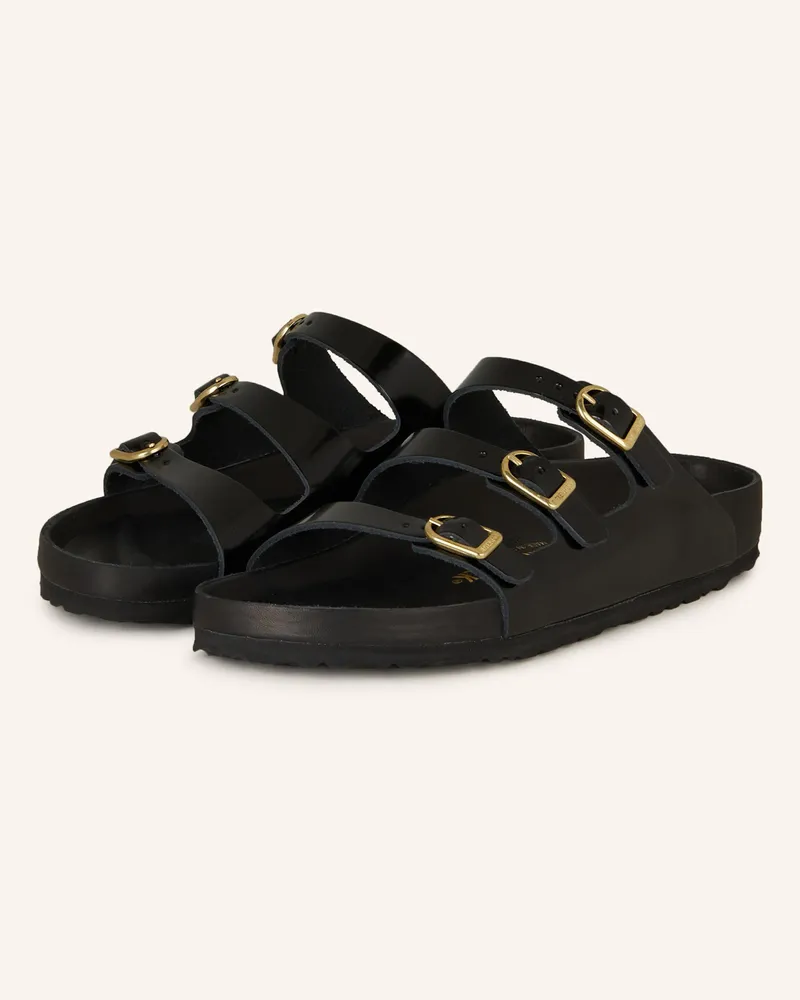 Birkenstock Pantoletten FLORIDA EXQ LENA HS Schwarz